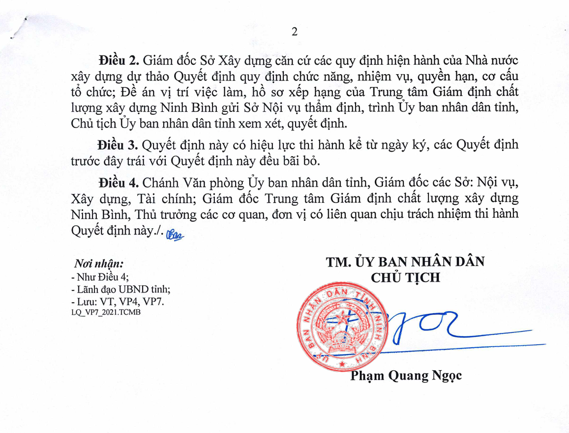 Quyết định thành lập