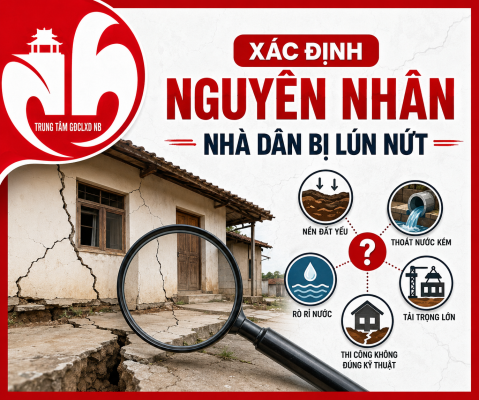 XÁC ĐỊNH NGUYÊN NHÂN NHÀ DÂN BỊ LÚN NỨT DO CÔNG TRÌNH LIỀN KỀ THI CÔNG XÂY DỰNG GÂY RA